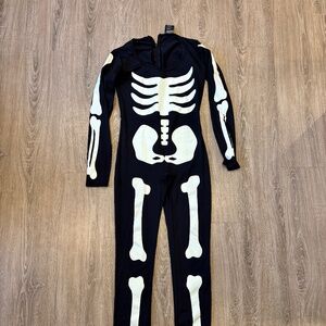 Kids Skeleton Jumpsuit Halloween Costume – Size Large